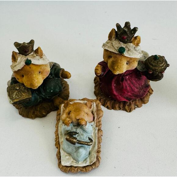 Vintage Dior Mdse. Co. 1991  Mouse Mini  Nativity 7 Piece Set - Picture 6 of 8